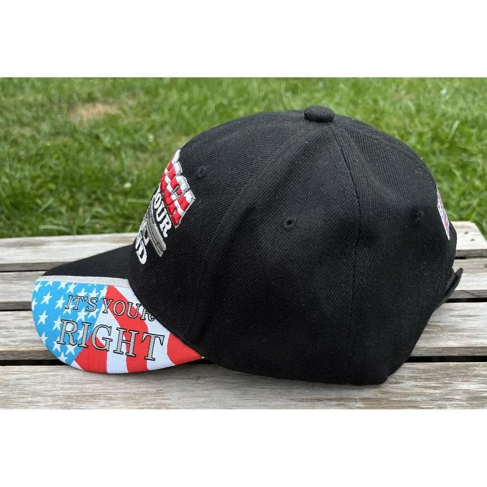 America Stand Your Ground Hat Cap Strap Back Patriotic USA Flag Embroidered Mens